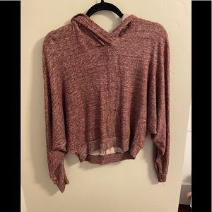 urban outfitters burgundy marble sweater hoodie